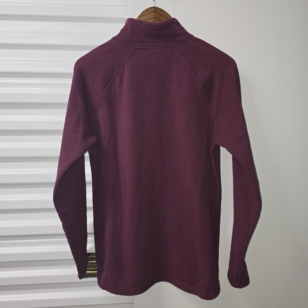 Ariat REAL Pullover Womens Large Burgundy Quarter Zip Sweatshirt - Picture 4 of 5